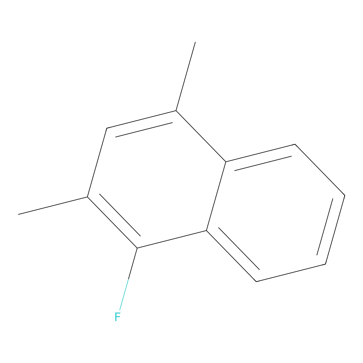 1-Fluoro-2,4-dimethylnaphthalene molecular structure, CAS 2901084-55-5
