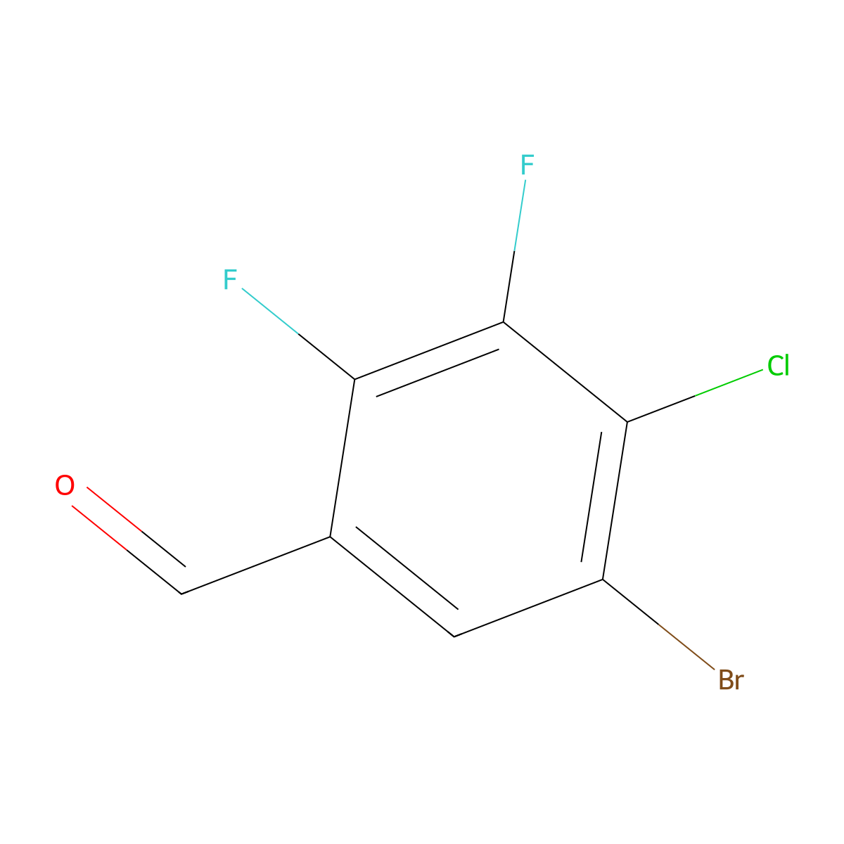 5-Bromo-4-chloro-2,3-difluorobenZaldehyde molecular structure, CAS 2901084-56-6