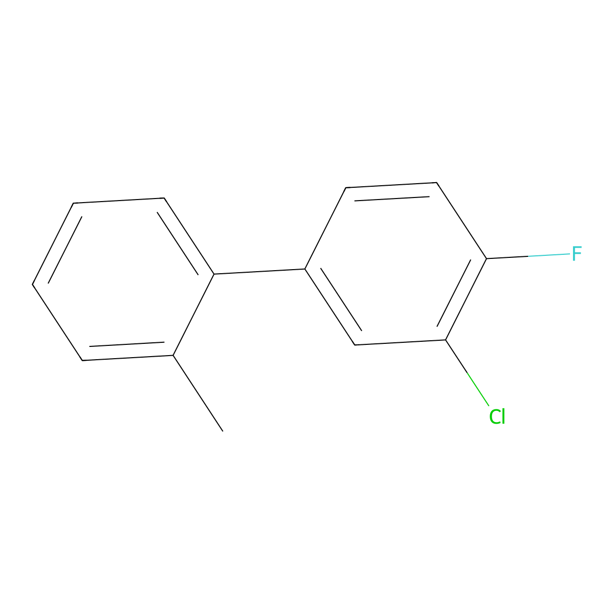 3'-Chloro-4'-fluoro-2-methyl-1,1'-biphenyl molecular structure, CAS 2901084-69-1