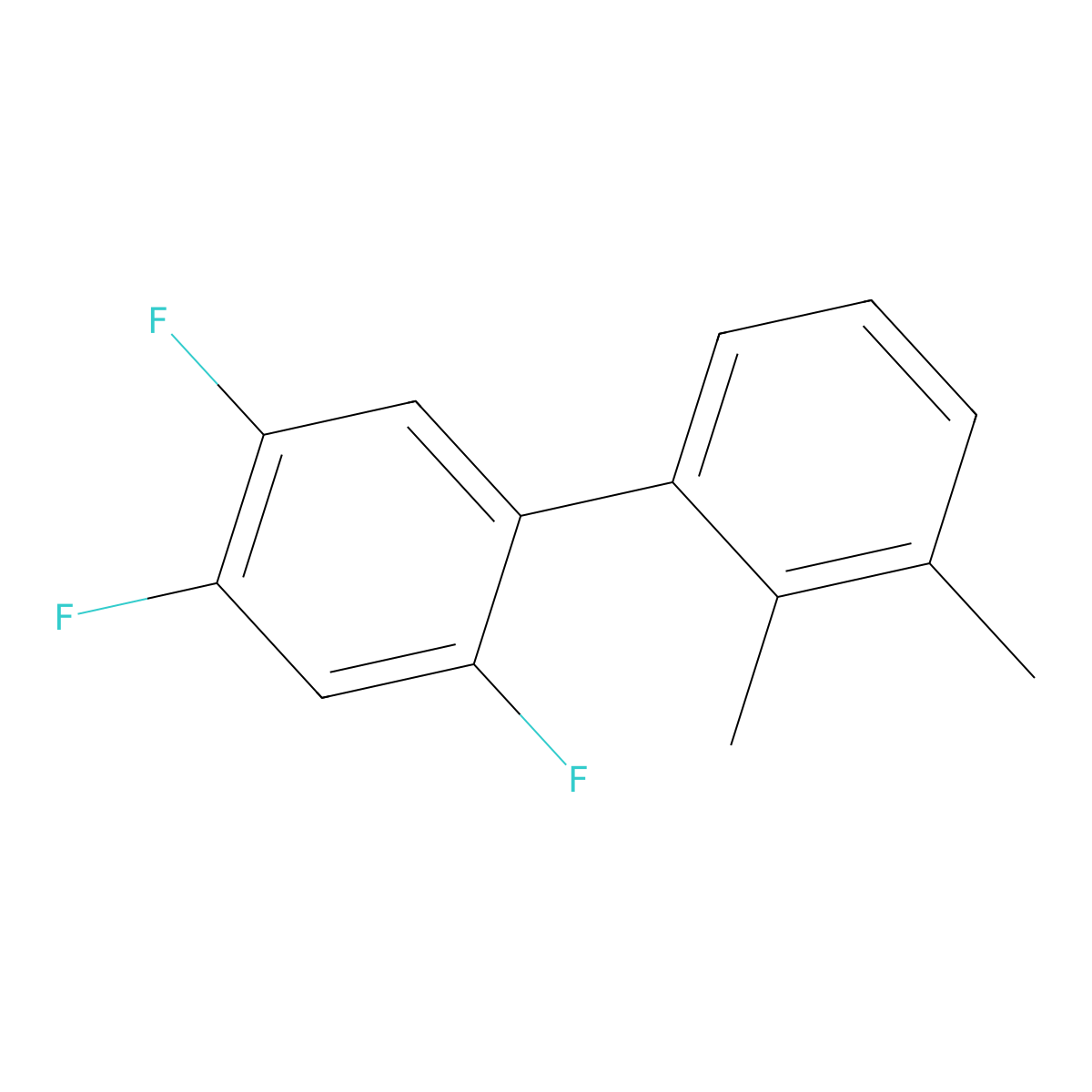 2',4',5'-Trifluoro-2,3-dimethyl-1,1'-biphenyl molecular structure, CAS 2901084-73-7