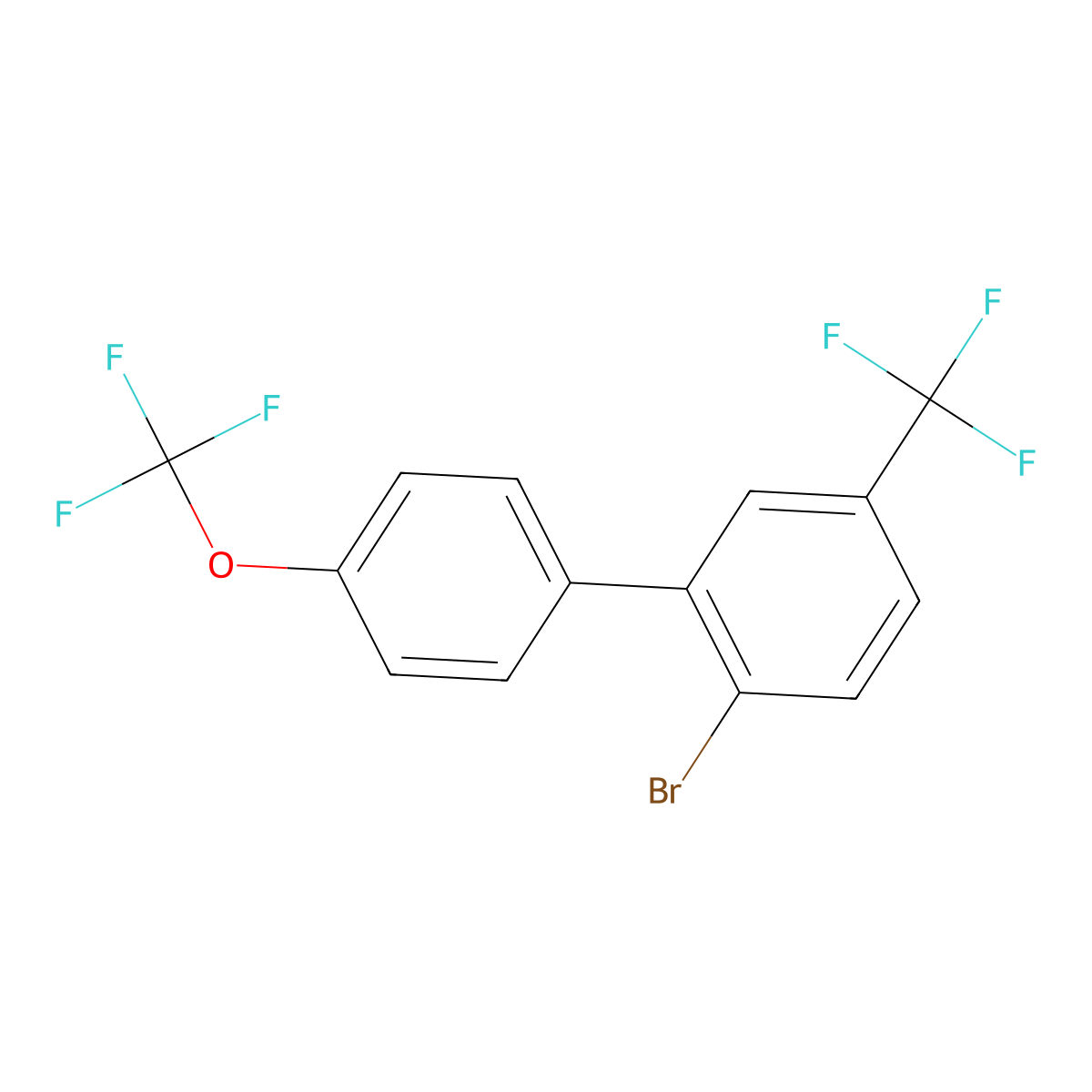 2-Bromo-4'-(trifluoromethoxy)-5-(trifluoromethyl)-1,1'-biphenyl molecular structure, CAS 2901084-76-0