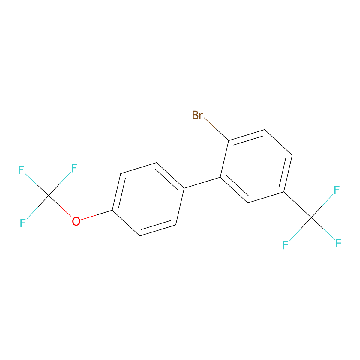 2-Bromo-4'-(trifluoromethoxy)-5-(trifluoromethyl)-1,1'-biphenyl molecular structure, CAS 2901084-76-0