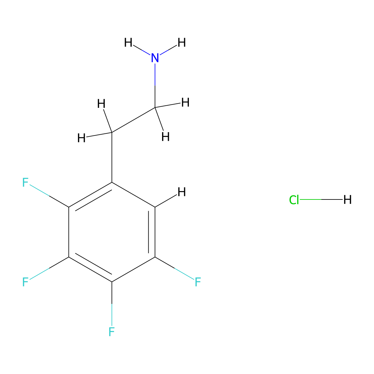 2-(2,3,4,5-Tetrafluorophenyl)ethan-1-amine hydrochloride molecular structure, CAS 2901084-80-6