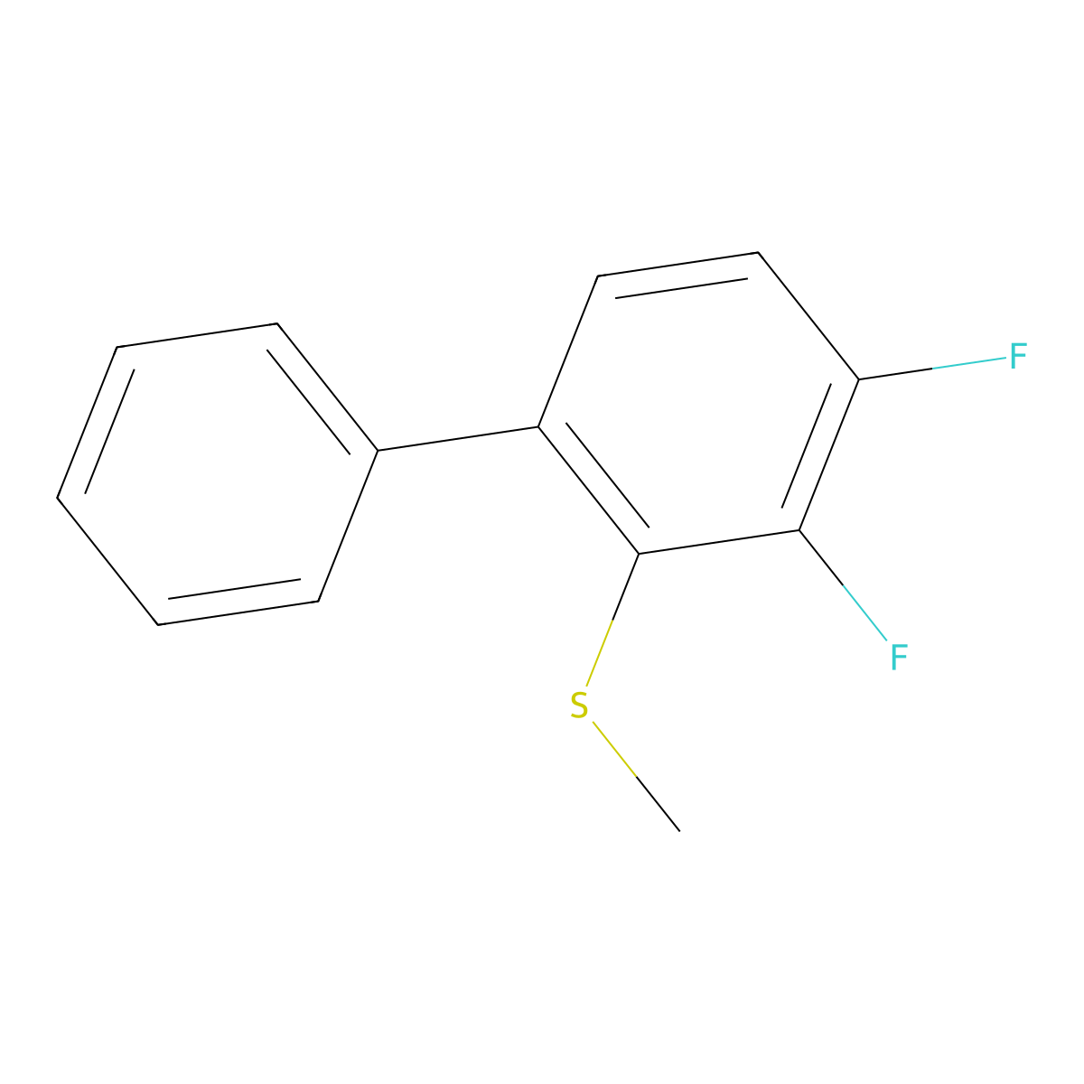 (3,4-Difluoro-[1,1'-biphenyl]-2-yl)(methyl)sulfane molecular structure, CAS 2901084-82-8