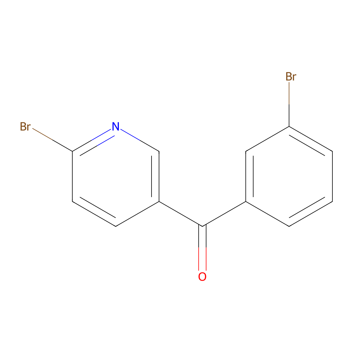 (3-Bromophenyl)(6-bromopyridin-3-yl)methanone molecular structure, CAS 2901084-86-2