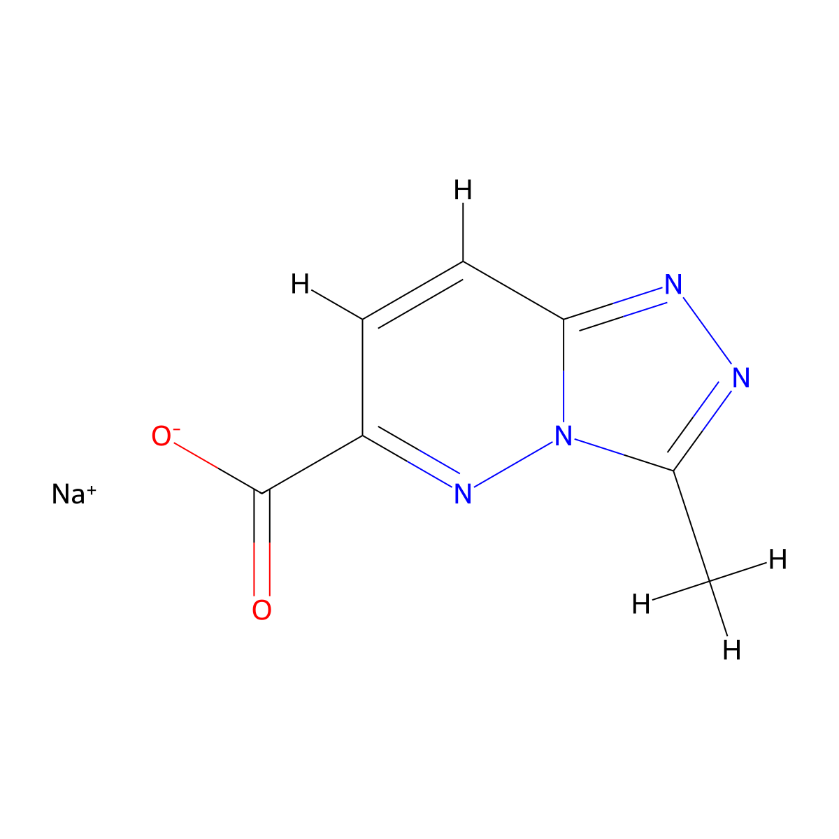 Sodium 3-methyl-[1,2,4]triazolo[4,3-b]pyridazine-6-carboxylate molecular structure, CAS 2901084-88-4