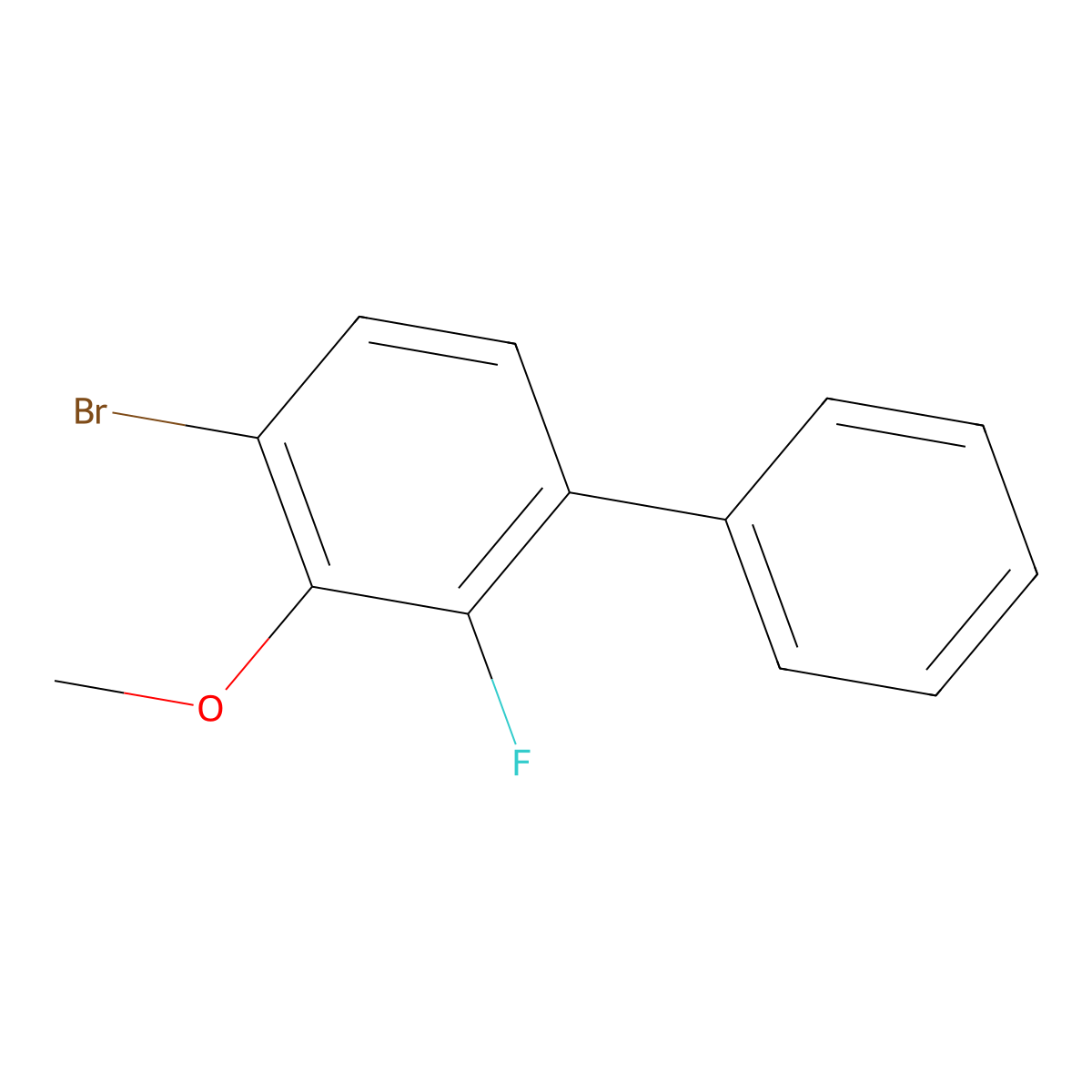 4-Bromo-2-fluoro-3-methoxy-1,1'-biphenyl molecular structure, CAS 2901084-89-5
