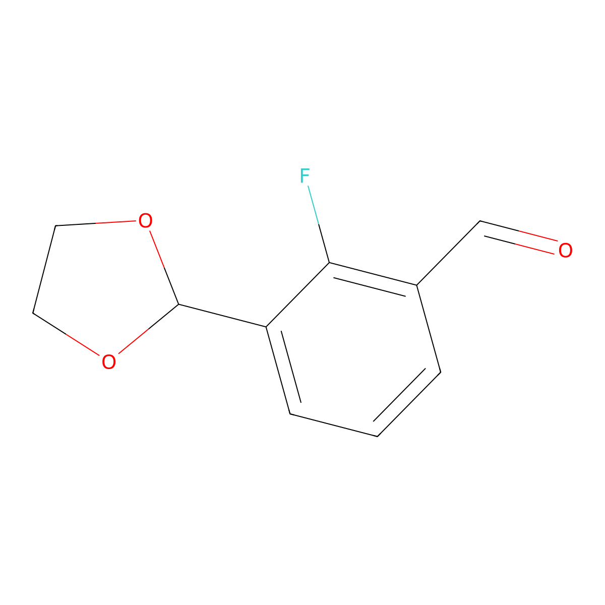 3-(1,3-Dioxolan-2-yl)-2-fluorobenZaldehyde molecular structure, CAS 2901084-97-5