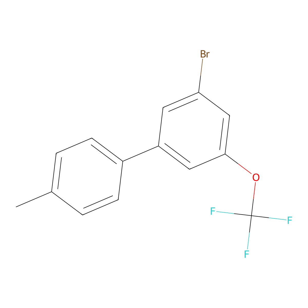 3-Bromo-4'-methyl-5-(trifluoromethoxy)-1,1'-biphenyl molecular structure, CAS 2901085-03-6
