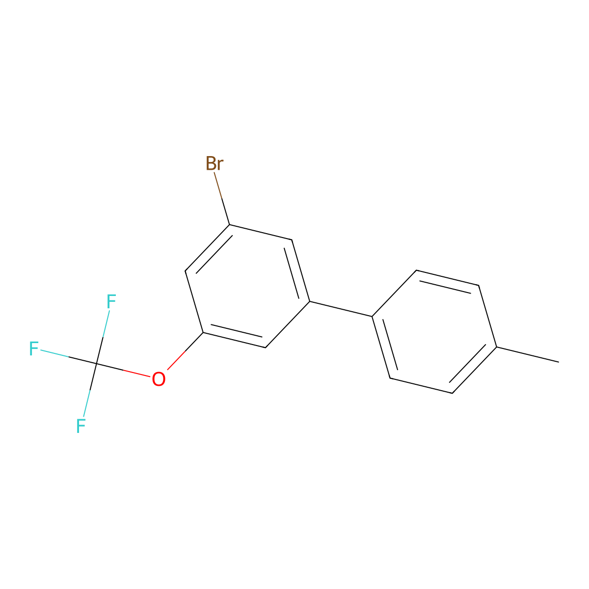 3-Bromo-4'-methyl-5-(trifluoromethoxy)-1,1'-biphenyl molecular structure, CAS 2901085-03-6