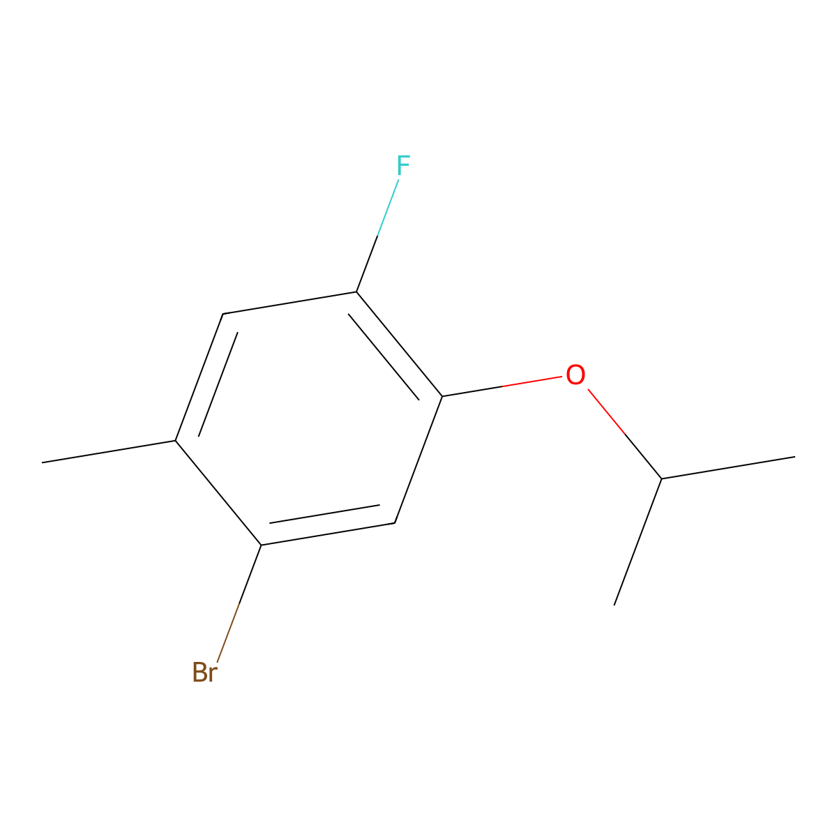 1-Bromo-4-fluoro-5-isopropoxy-2-methylbenZene molecular structure, CAS 2901085-06-9