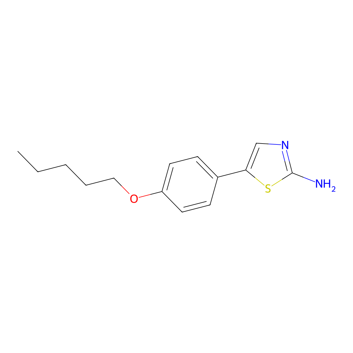 5-(4-(Pentyloxy)phenyl)thiazol-2-amine molecular structure, CAS 2901085-08-1