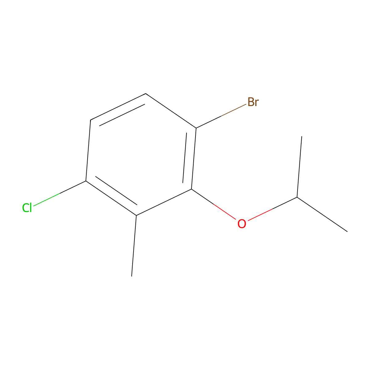 1-Bromo-4-chloro-2-isopropoxy-3-methylbenZene molecular structure, CAS 2901085-11-6