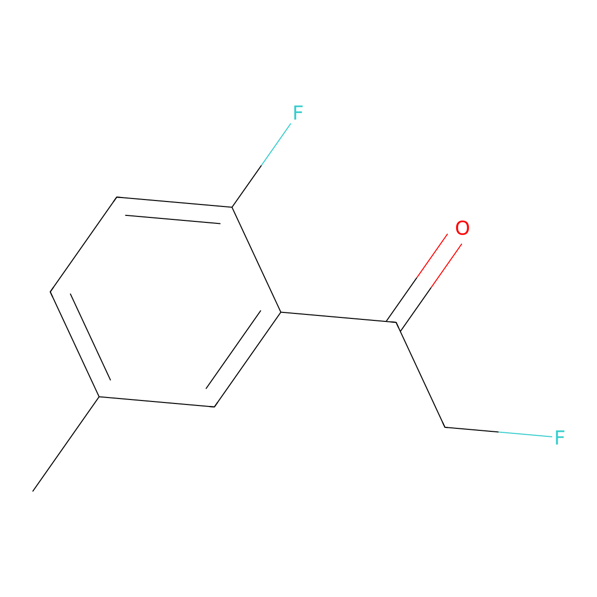 2-Fluoro-1-(2-fluoro-5-methylphenyl)ethanone molecular structure, CAS 2901085-14-9
