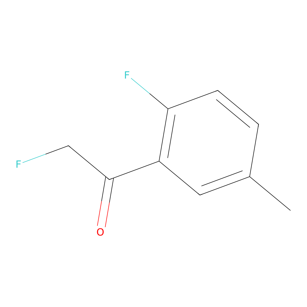2-Fluoro-1-(2-fluoro-5-methylphenyl)ethanone molecular structure, CAS 2901085-14-9