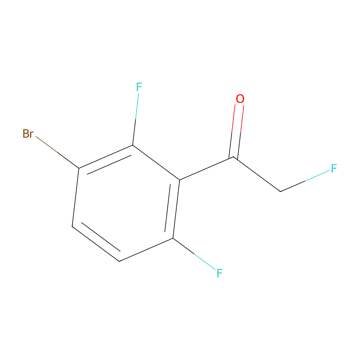 1-(3-Bromo-2,6-difluorophenyl)-2-fluoroethanone molecular structure, CAS 2901085-21-8