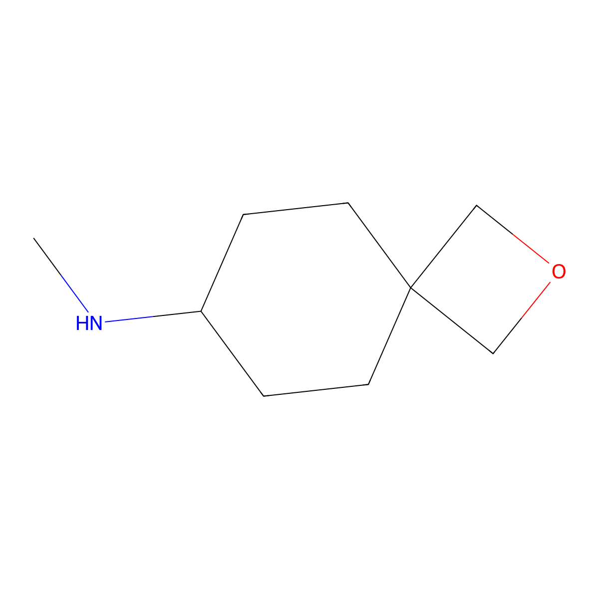 N-methyl-2-oxaspiro[3.5]nonan-7-amine molecular structure, CAS 2901085-22-9