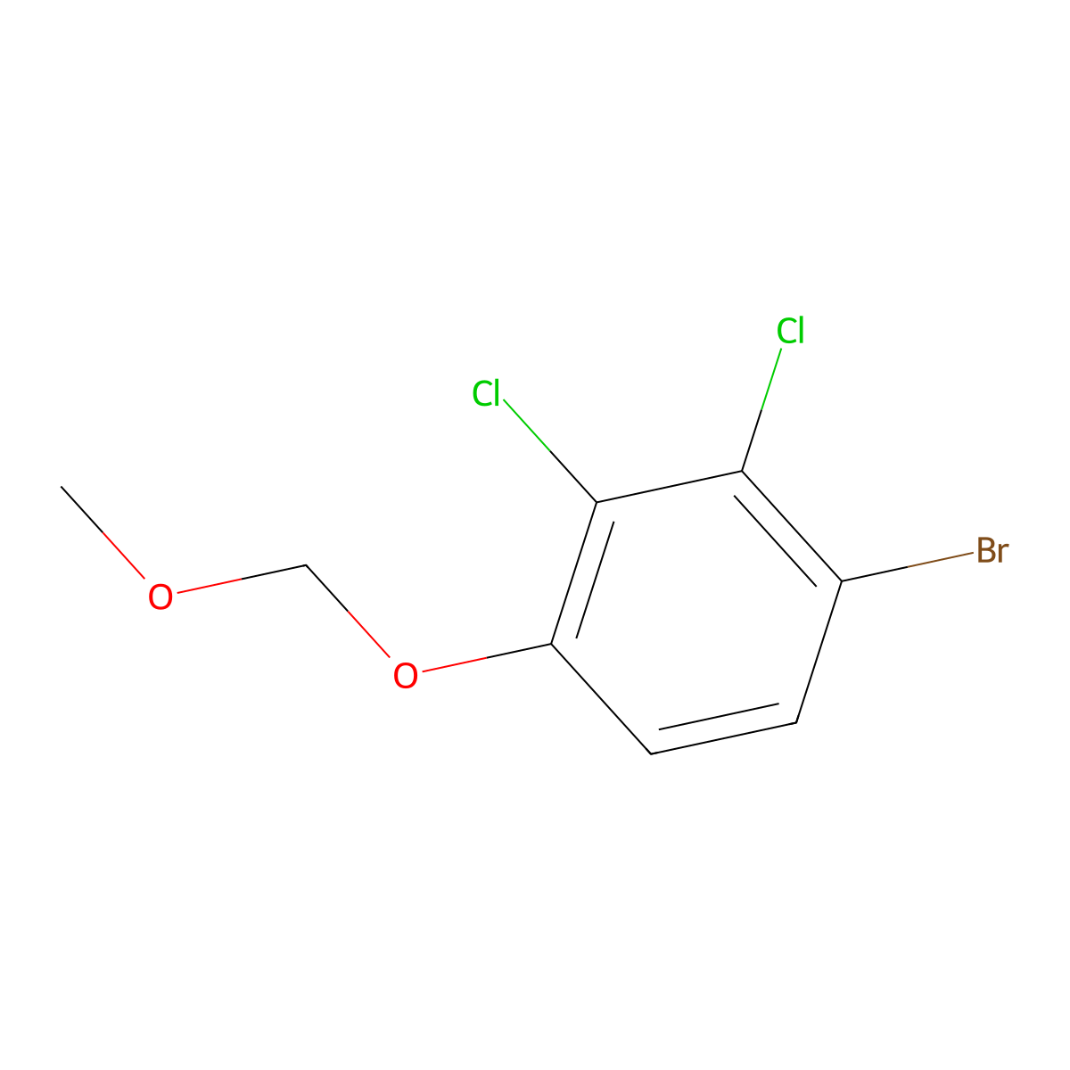 1-Bromo-2,3-dichloro-4-(methoxymethoxy)benZene molecular structure, CAS 2901085-25-2