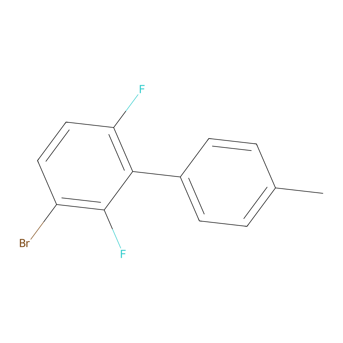 3-Bromo-2,6-difluoro-4'-methyl-1,1'-biphenyl molecular structure, CAS 2901085-26-3