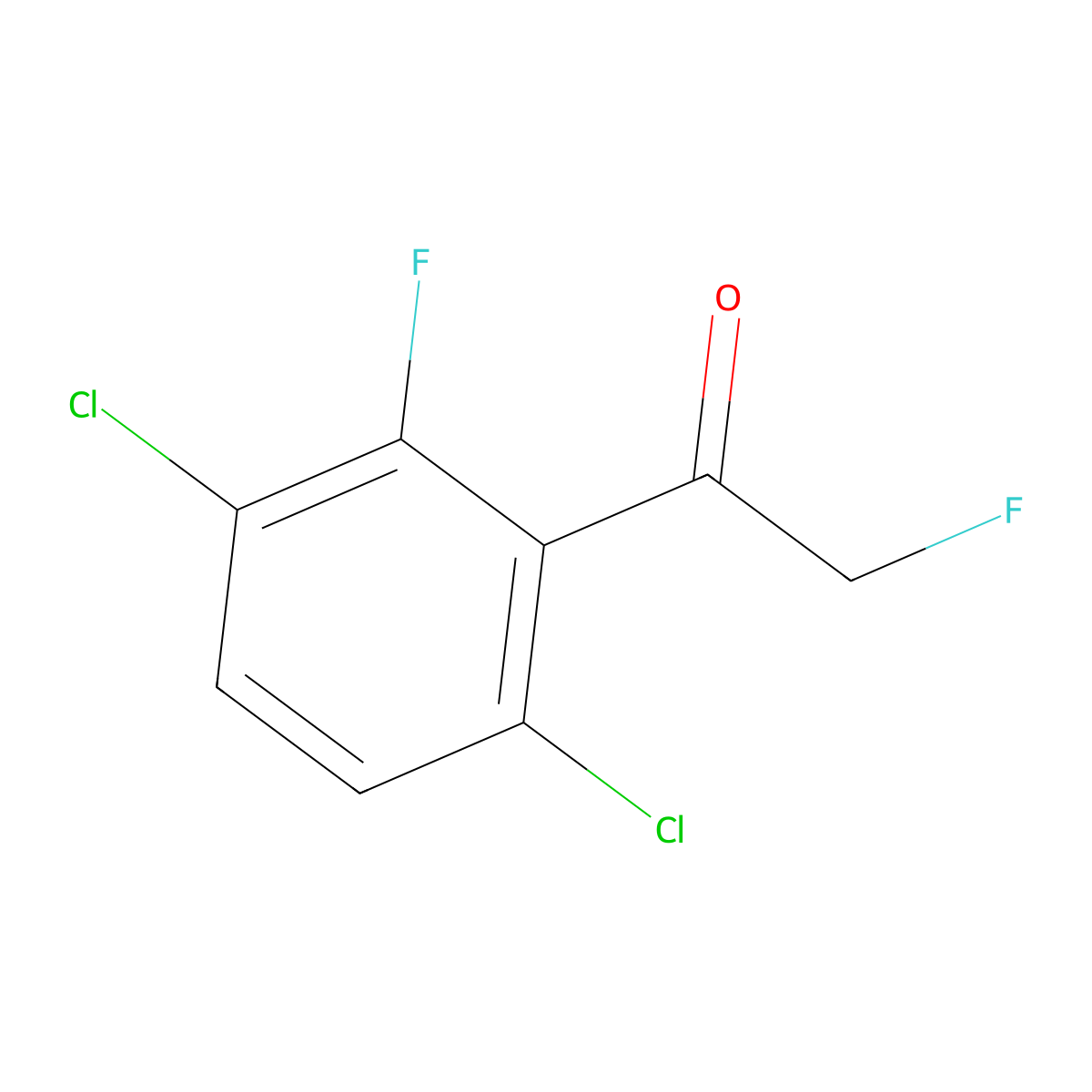 1-(3,6-Dichloro-2-fluorophenyl)-2-fluoroethanone molecular structure, CAS 2901085-29-6