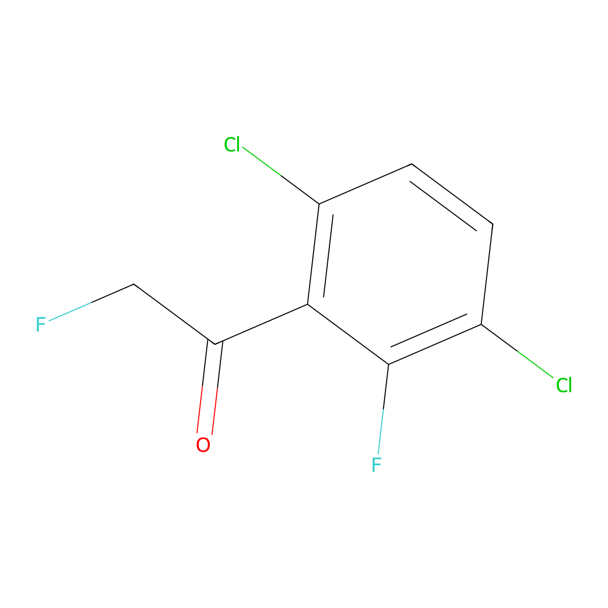 1-(3,6-Dichloro-2-fluorophenyl)-2-fluoroethanone molecular structure, CAS 2901085-29-6