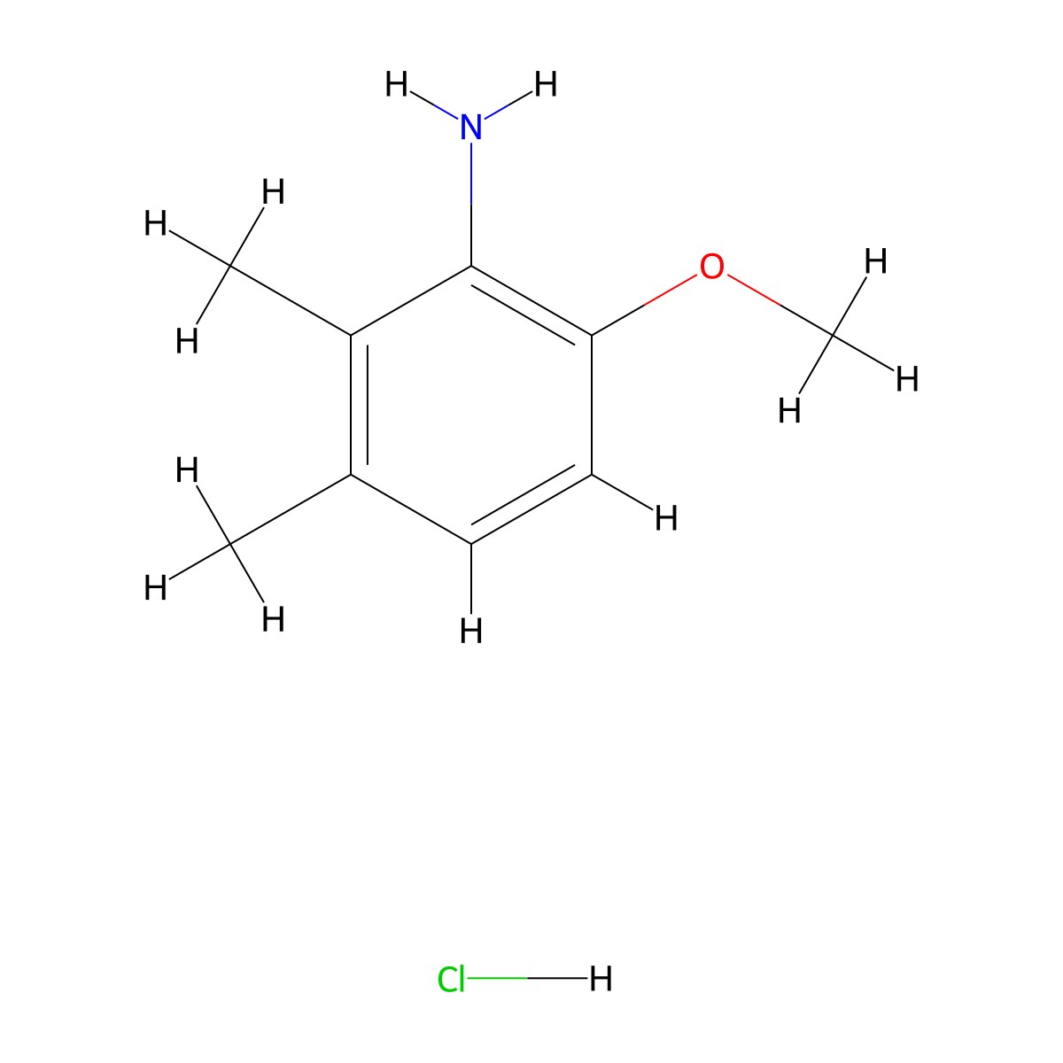 6-Methoxy-2,3-dimethylaniline hydrochloride molecular structure, CAS 2901085-39-8