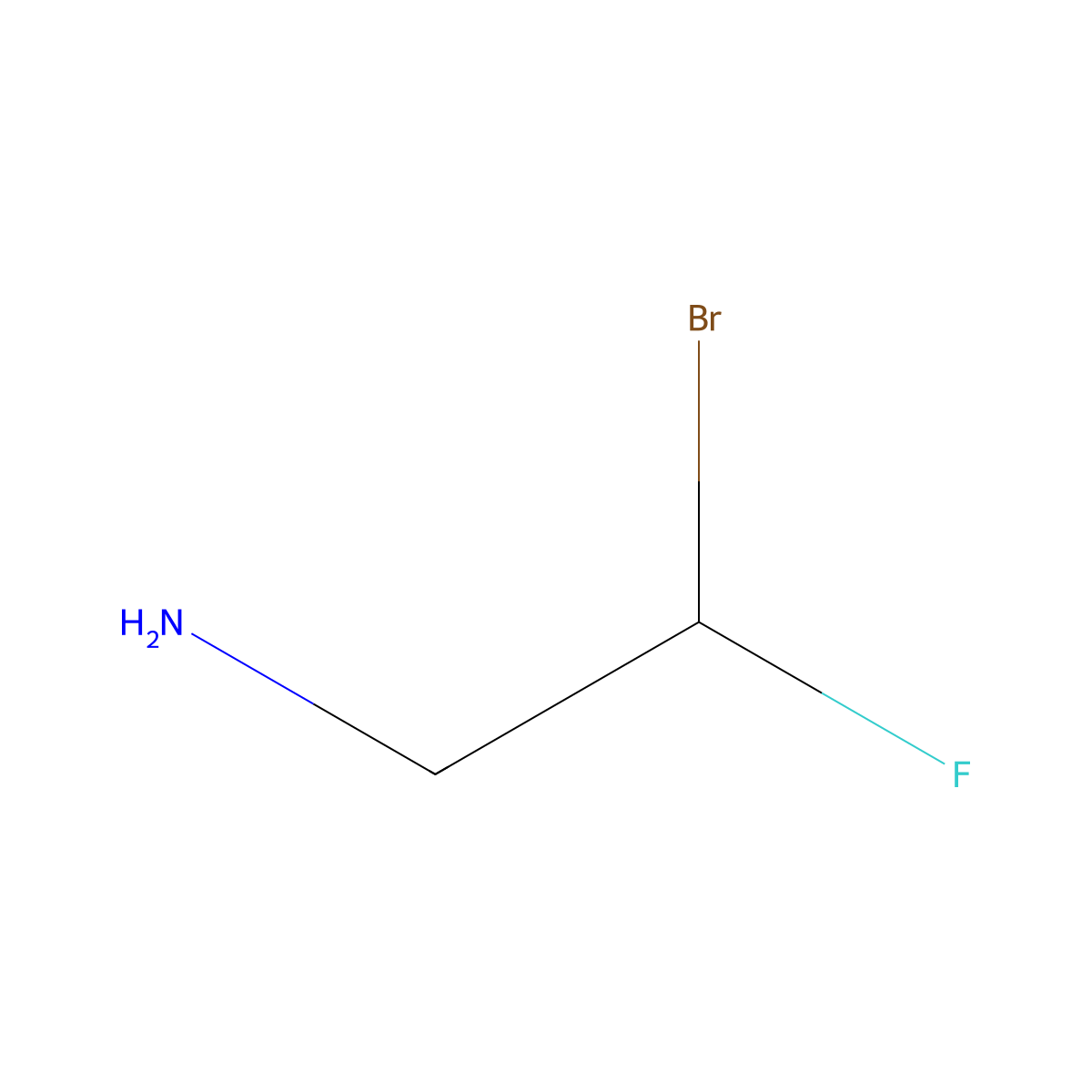 2-Bromo-2-fluoroethan-1-amine molecular structure, CAS 2901085-43-4