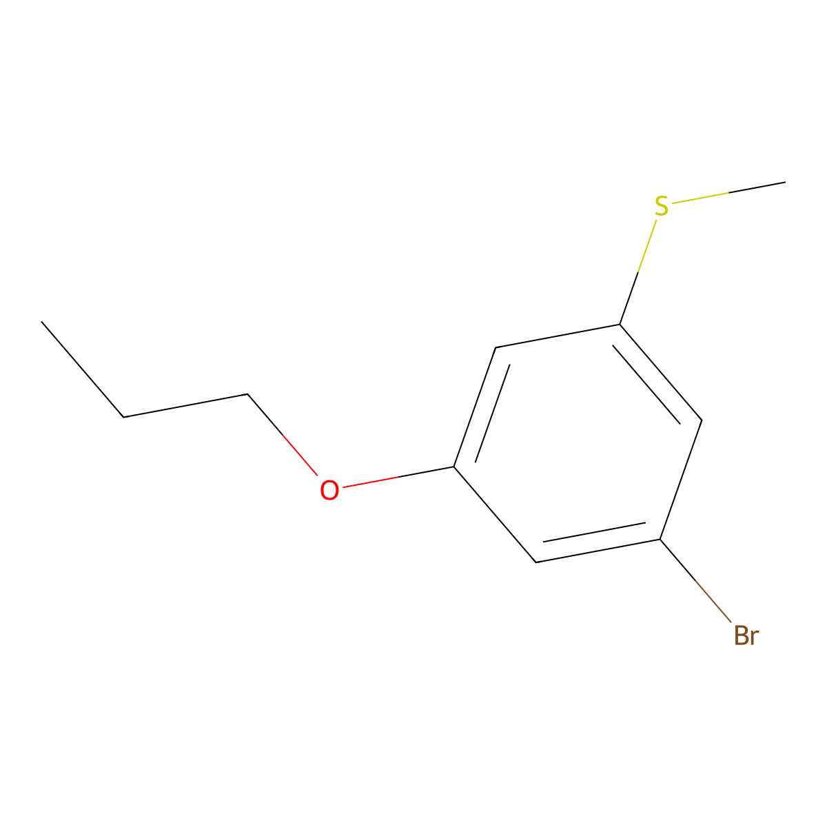 (3-Bromo-5-propoxyphenyl)(methyl)sulfane molecular structure, CAS 2901085-68-3
