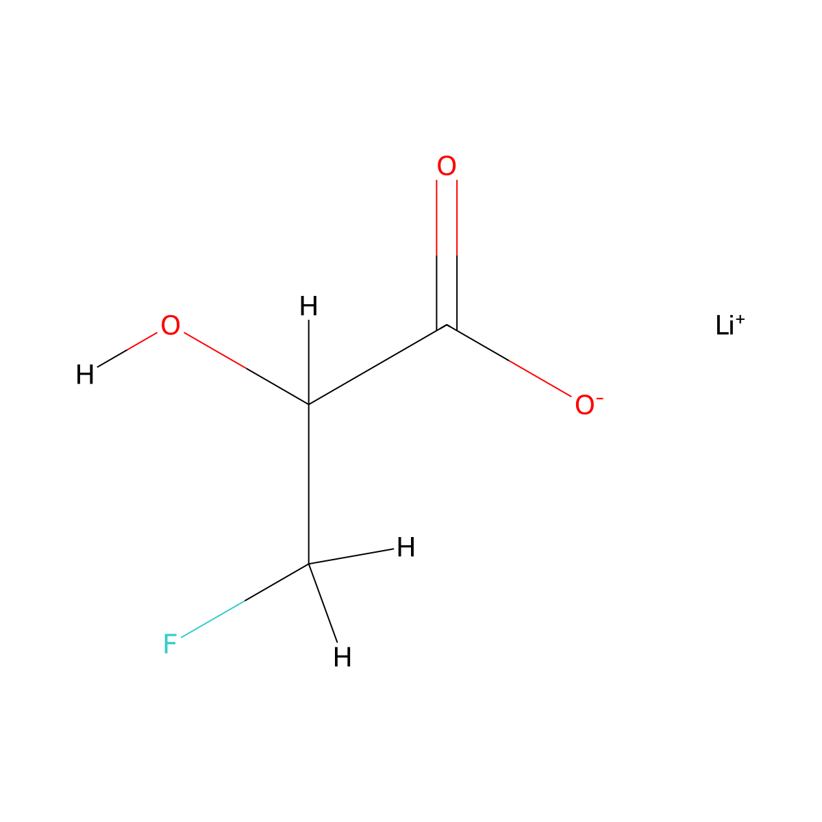 Lithium(1+) 3-fluoro-2-hydroxypropanoate molecular structure, CAS 2901085-75-2