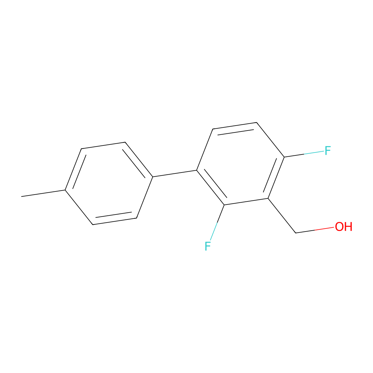 (2,4-Difluoro-4'-methyl-[1,1'-biphenyl]-3-yl)methanol molecular structure, CAS 2901085-79-6
