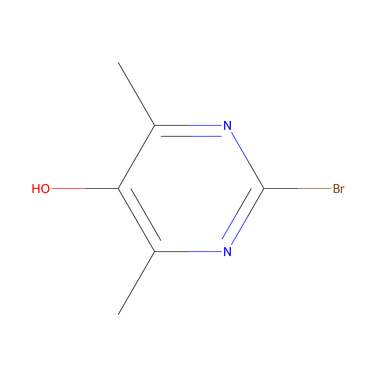 2-Bromo-4,6-dimethylpyrimidin-5-ol molecular structure, CAS 2901085-81-0