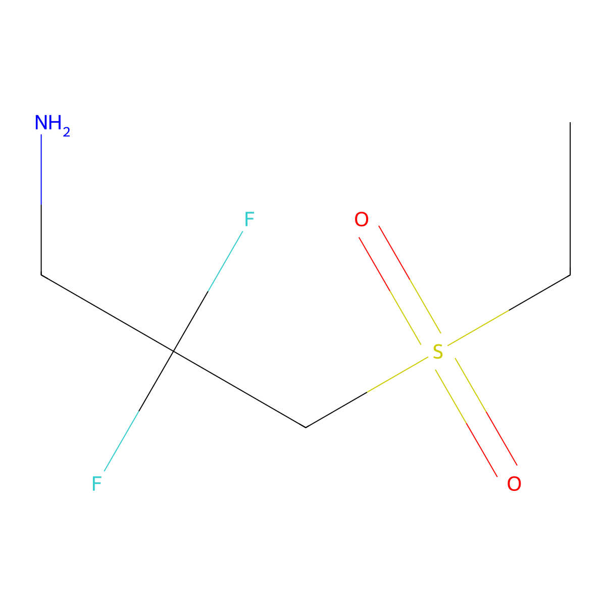 3-(Ethanesulfonyl)-2,2-difluoropropan-1-amine molecular structure, CAS 2901085-87-6
