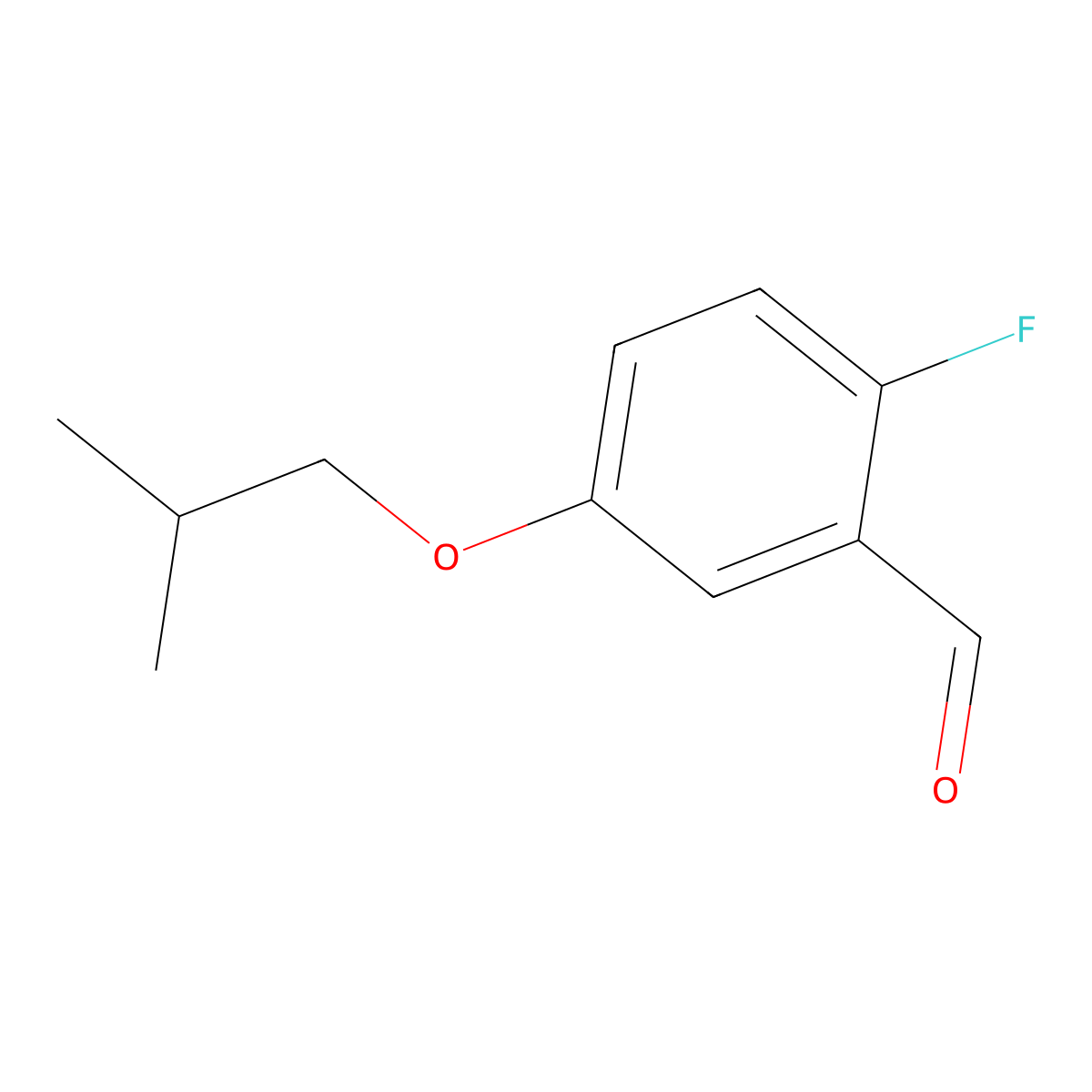 2-Fluoro-5-isobutoxybenZaldehyde molecular structure, CAS 2901085-89-8