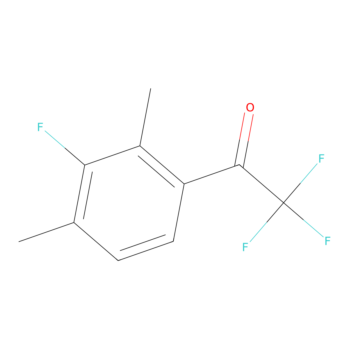 2,2,2-Trifluoro-1-(3-fluoro-2,4-dimethylphenyl)ethanone molecular structure, CAS 2901085-96-7