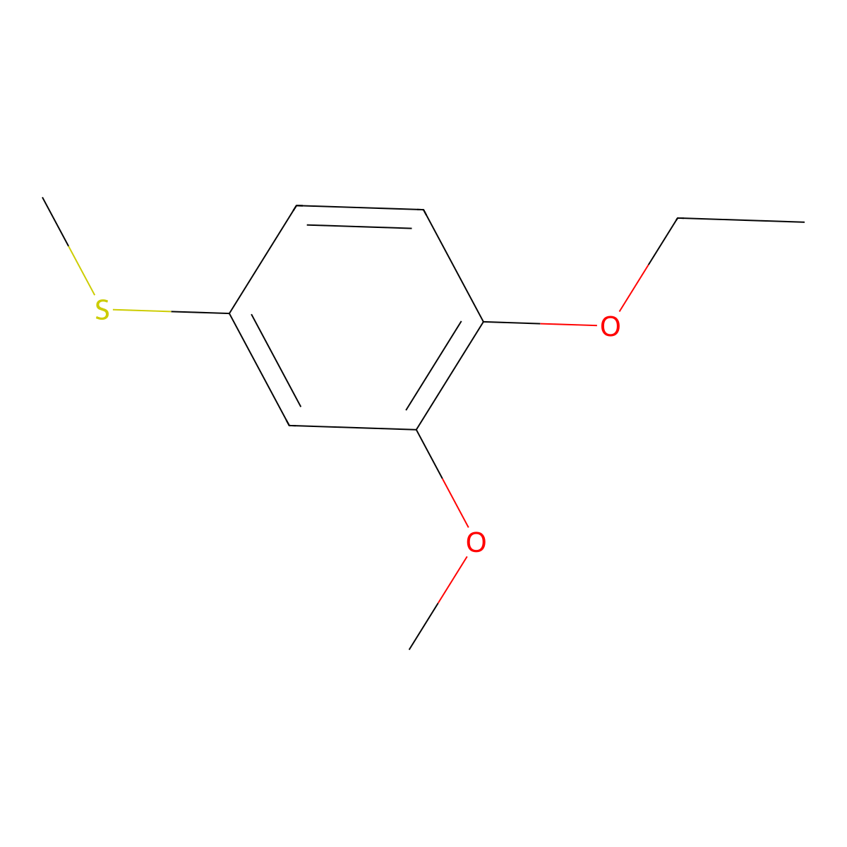 (4-Ethoxy-3-methoxyphenyl)(methyl)sulfane molecular structure, CAS 2901086-01-7