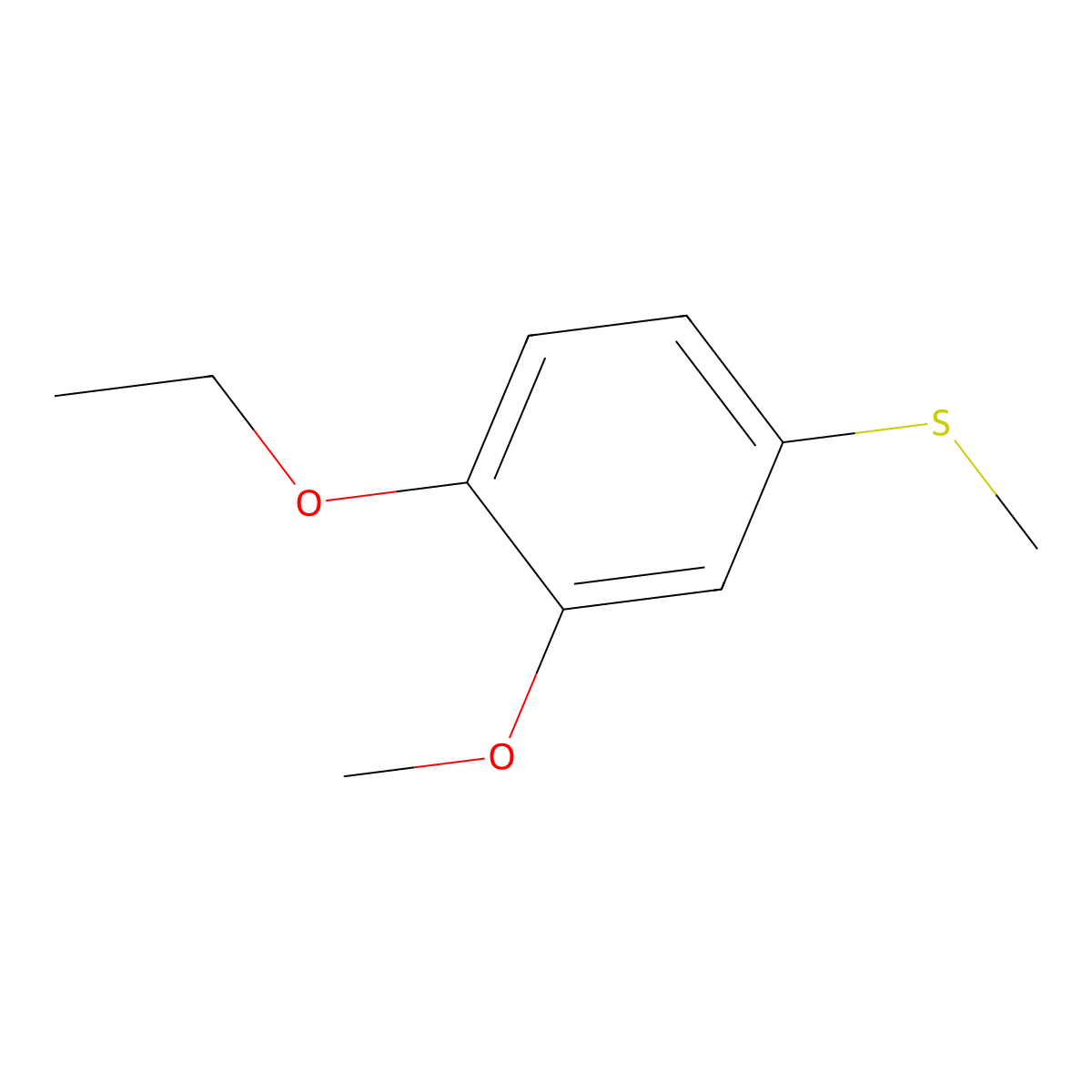 (4-Ethoxy-3-methoxyphenyl)(methyl)sulfane molecular structure, CAS 2901086-01-7