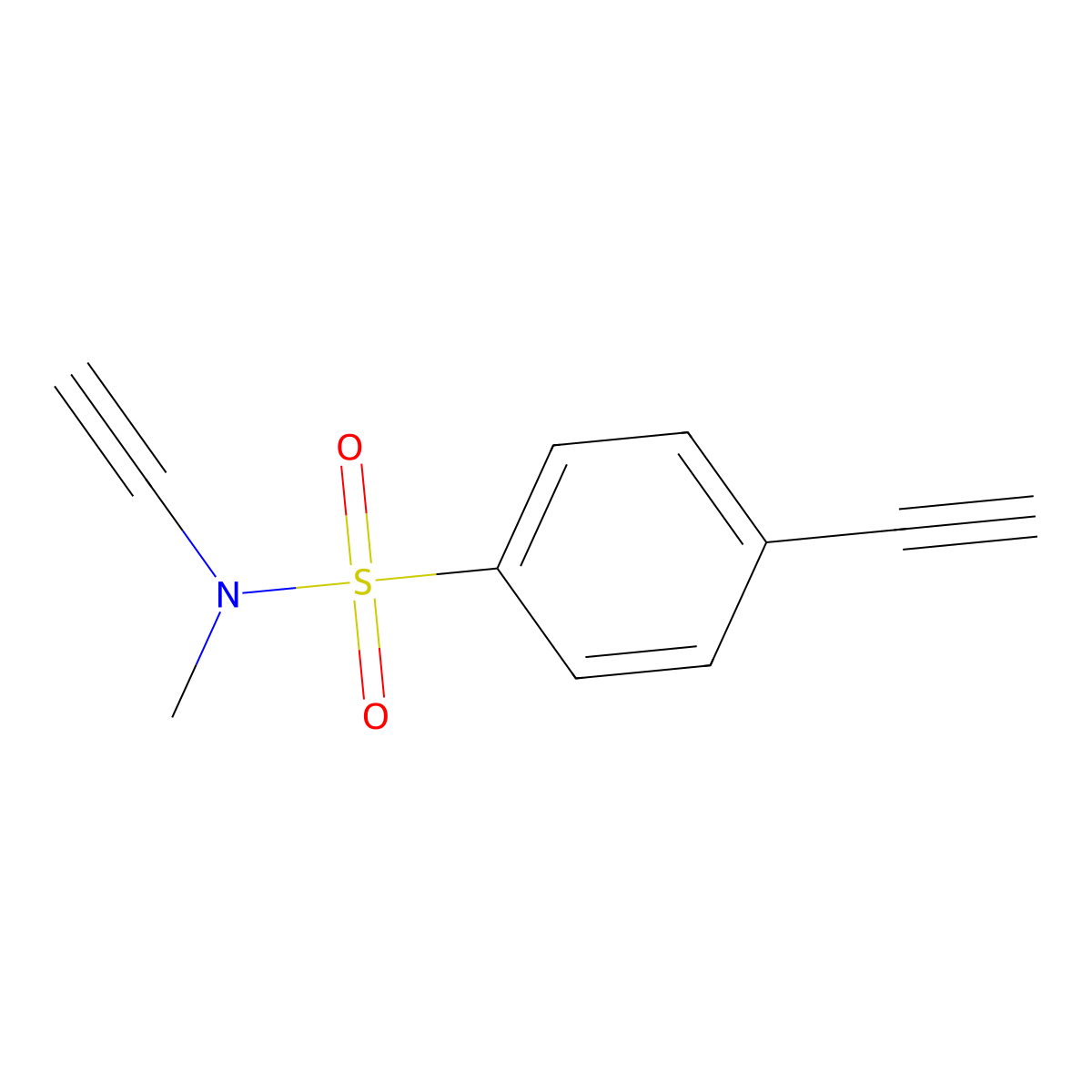 N,4-diethynyl-N-methylbenzene-1-sulfonamide molecular structure, CAS 2901086-07-3