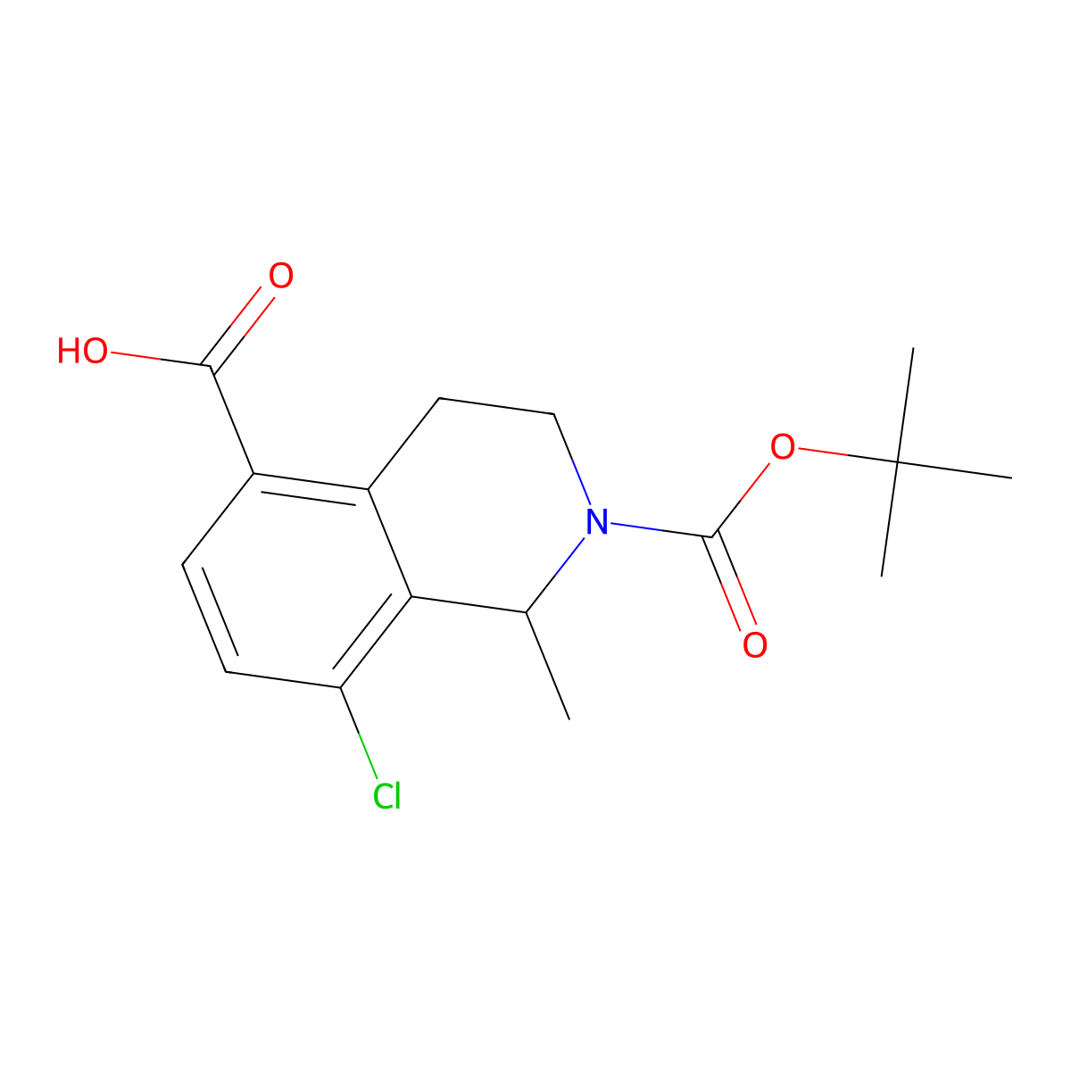 2-[(Tert-butoxy)carbonyl]-8-chloro-1-methyl-1,2,3,4-tetrahydroisoquinoline-5-carboxylic acid molecular structure, CAS 2901086-10-8