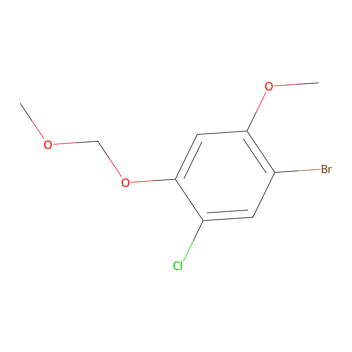 1-Bromo-5-chloro-2-methoxy-4-(methoxymethoxy)benzene molecular structure, CAS 2901086-17-5