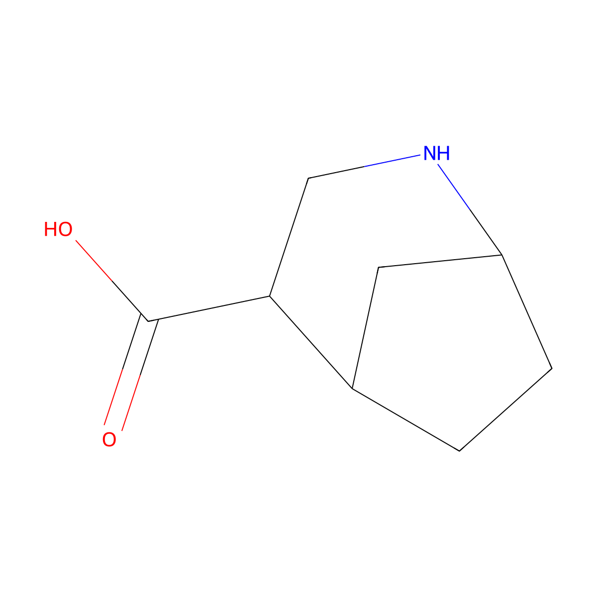 2-Azabicyclo[3.2.1]octane-4-carboxylic acid molecular structure, CAS 2901086-26-6