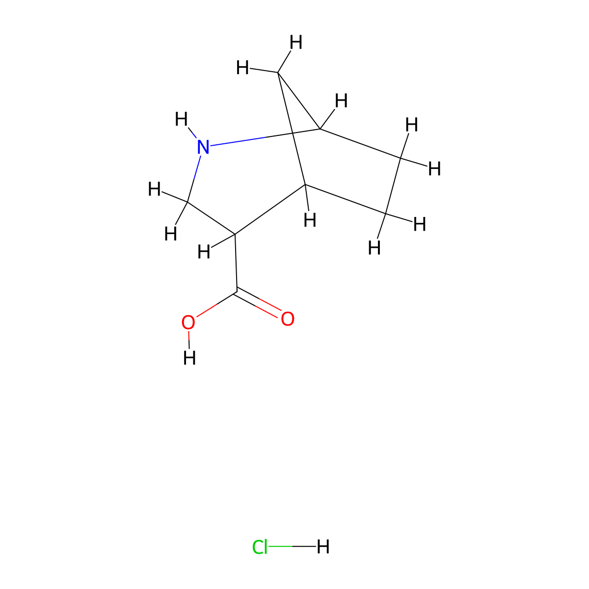2-Azabicyclo[3.2.1]octane-4-carboxylic acid hydrochloride molecular structure, CAS 2901086-27-7