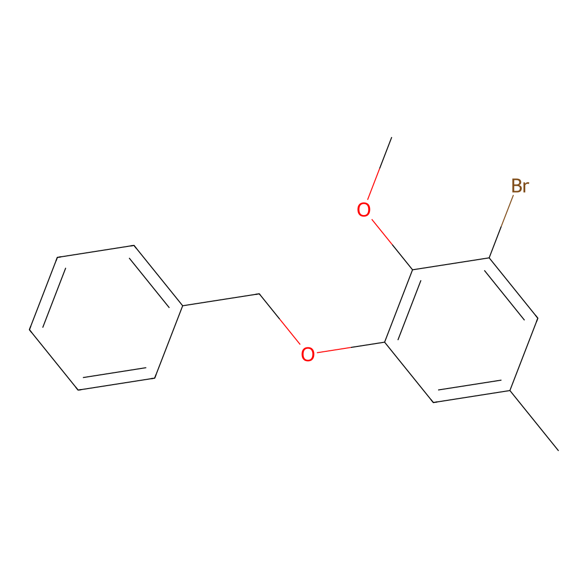 1-(BenZyloxy)-3-bromo-2-methoxy-5-methylbenZene molecular structure, CAS 2901086-30-2
