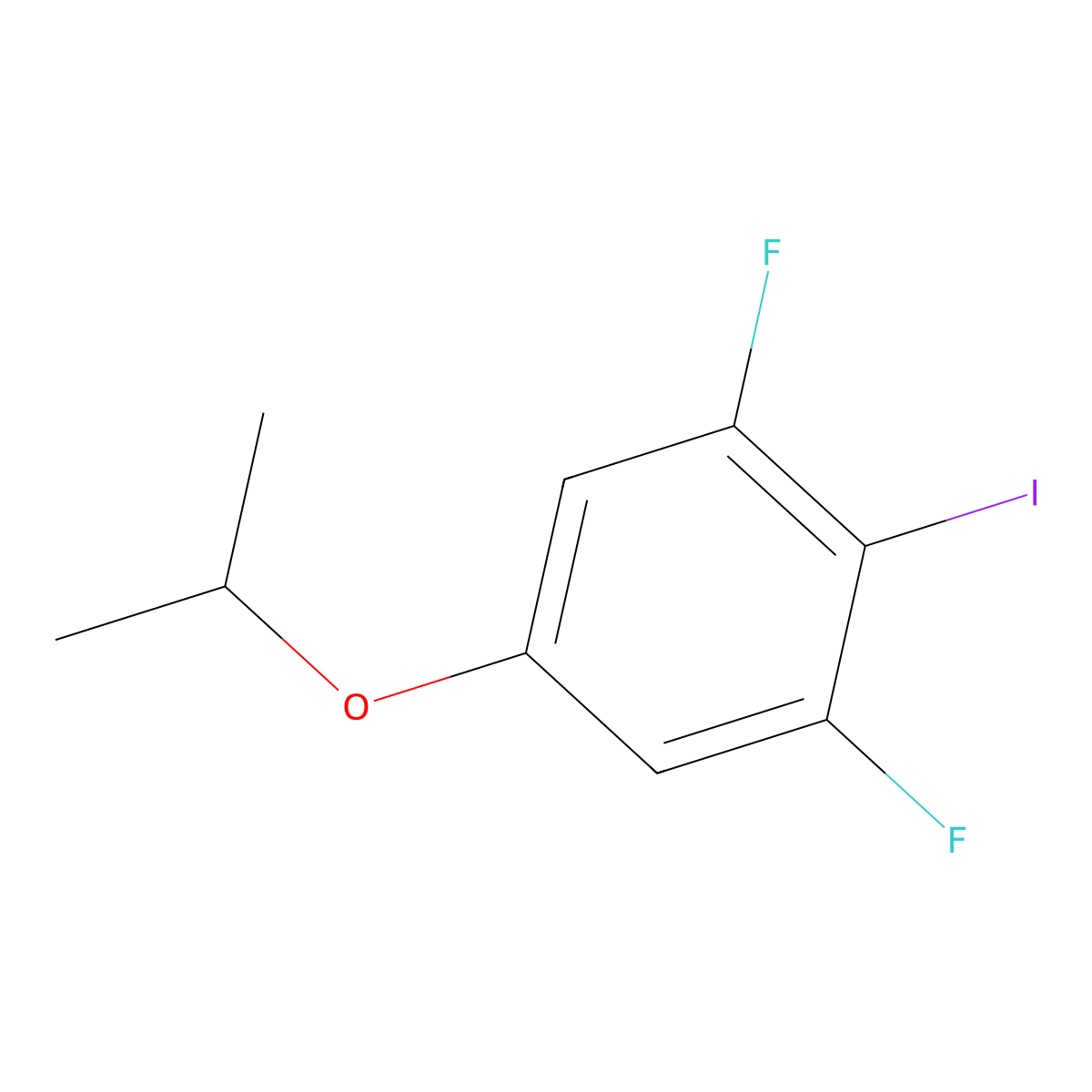 1,3-Difluoro-2-iodo-5-isopropoxybenzene molecular structure, CAS 2901086-33-5