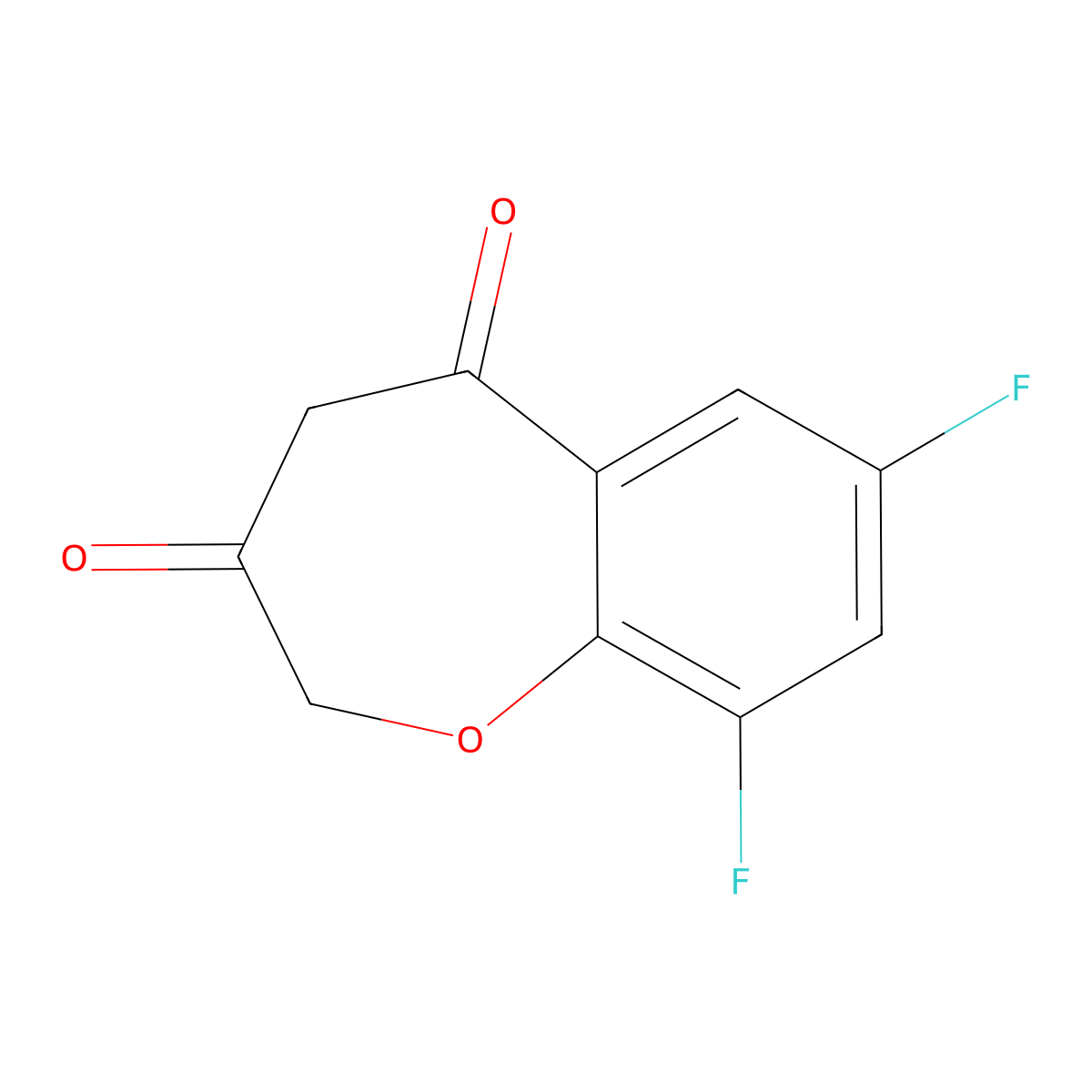 7,9-Difluoro-2,3,4,5-tetrahydro-1-benzoxepine-3,5-dione molecular structure, CAS 2901086-37-9