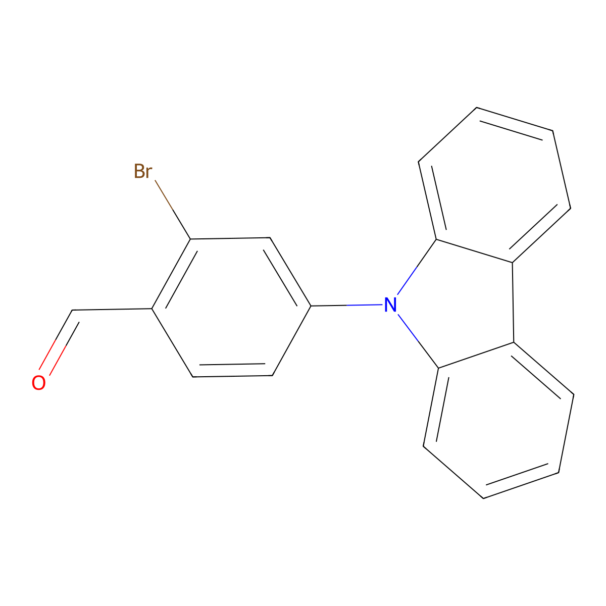 2-bromo-4-(9H-carbazol-9-yl)benzaldehyde molecular structure, CAS 2901086-39-1