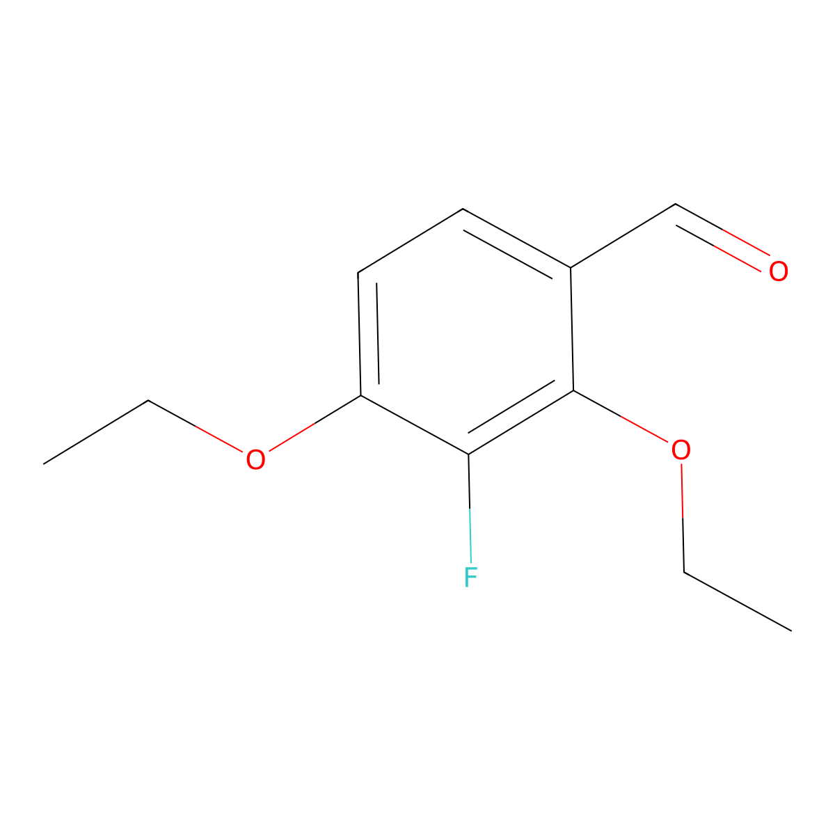 2,4-Diethoxy-3-fluorobenzaldehyde molecular structure, CAS 2901086-40-4