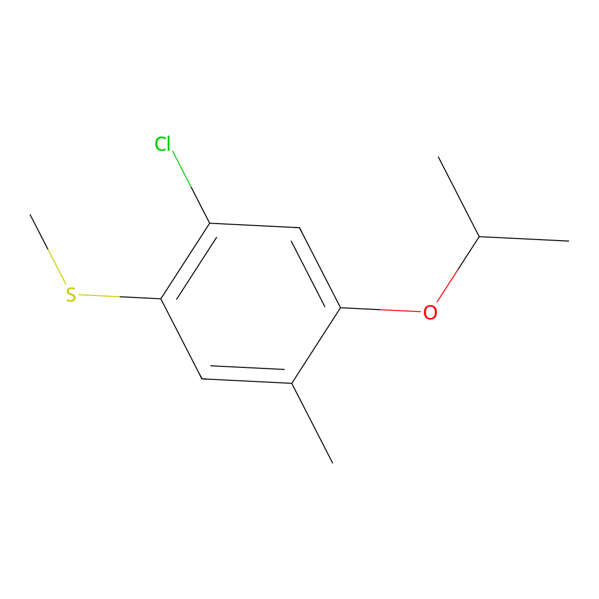 (2-Chloro-4-isopropoxy-5-methylphenyl)(methyl)sulfane molecular structure, CAS 2901086-42-6