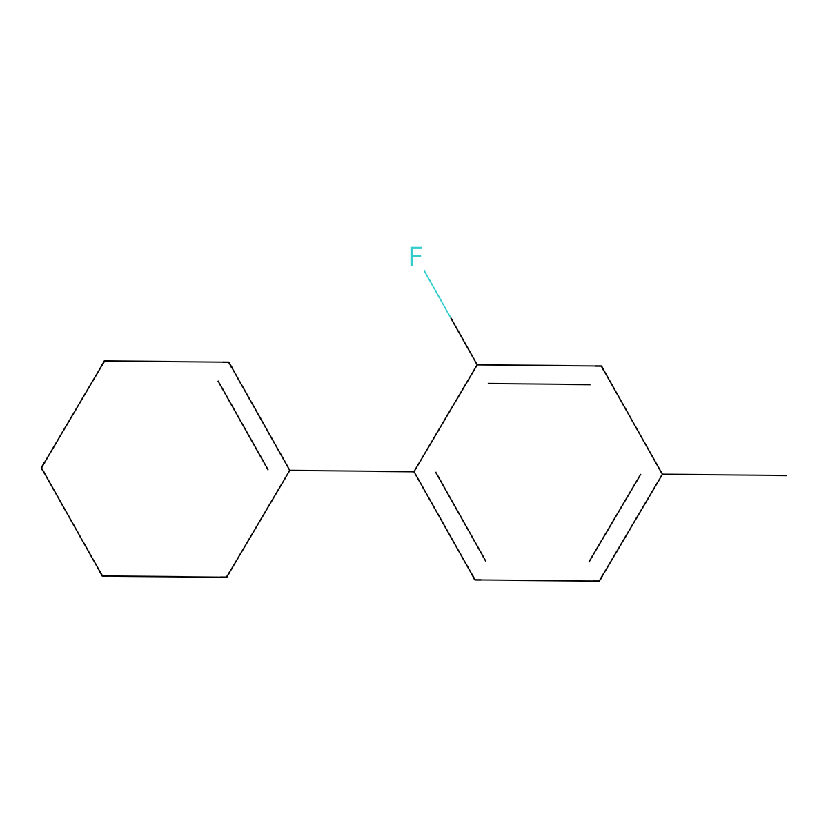 2'-Fluoro-4'-methyl-2,3,4,5-tetrahydro-1,1'-biphenyl molecular structure, CAS 2901086-44-8