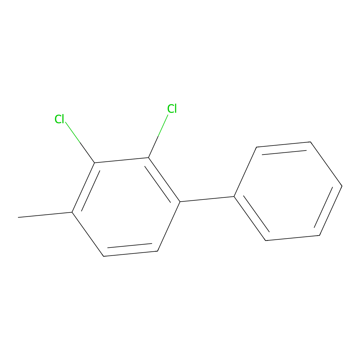 2,3-Dichloro-4-methyl-1,1'-biphenyl molecular structure, CAS 2901086-53-9