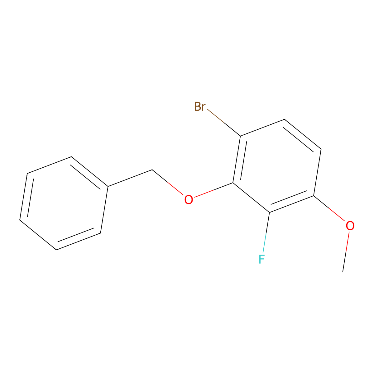 2-(BenZyloxy)-1-bromo-3-fluoro-4-methoxybenZene molecular structure, CAS 2901095-10-9